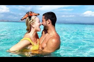 Sergio Carrallo ve Caroline Stanbury birbirlerini öpmeye doyamadı

