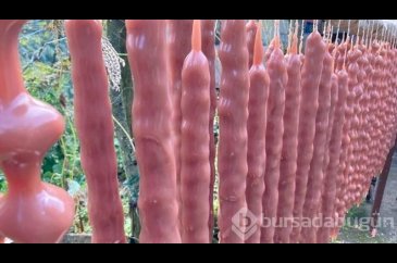 Arhavi'de kadınlar imece usulü köme pestil yapımına başladı
