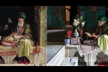 İngiliz ressamın Yeşil Türbe'deki tablosunu 153 yıl sonra fotoğrafl...