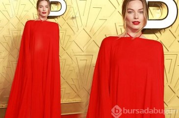 Margot Robbie, Babylon galasında baştan aşağı kırmızıydı!