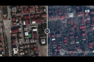 Kahramanmaraş depremine ilişkin ilk uydu görüntüleri...