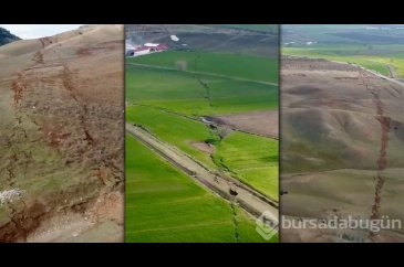 Deprem sonrası fay kırığı havadan ilk kez görüntülendi
