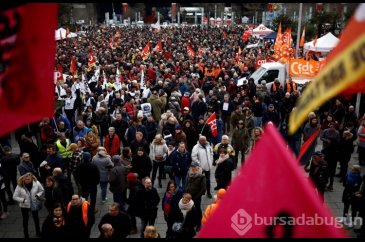 Fransa sokaklarında yeniden greve gidildi