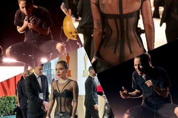 Lady Gaga'yı gören Oscar fotoğrafçısı yere düştü