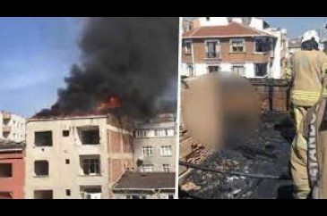 Metruk binada yangın sonrası ceset bulundu