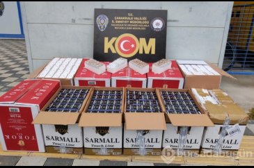 Çanakkale'de 221 bin makaron ele geçirildi