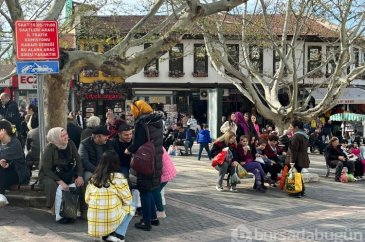 Bursalılar güneşli havanın tadını işte böyle çıkardı 

