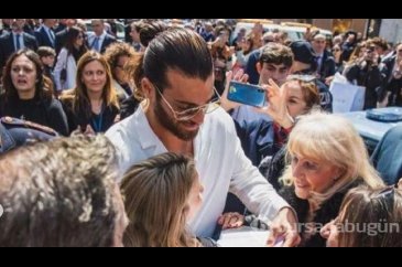 Can Yaman'a İtalya'da polisler duvar oldu