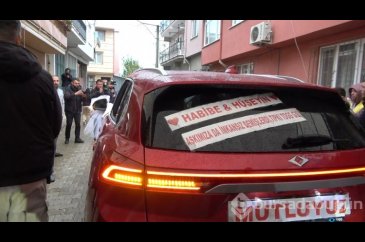 Yerli ve milli otomobil Togg düğün arabası oldu