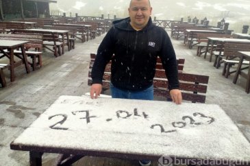 Uludağ'a nisan ayında kar yağdı