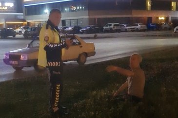 Bursa'da polisin alkollü sürücü ile imtihanı