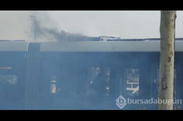 Balat'ta tramvayda yangın çıktı
