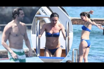 Hande Ataizi ve genç sevgilisi Dinç Aydoğdu'nun tatil kareleri
