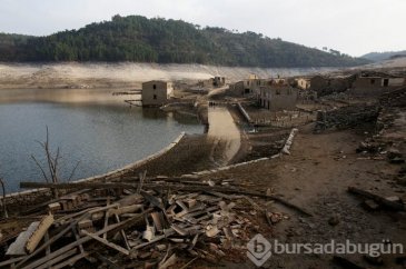 30 yıl boyunca sular altında kalan İspanyol köyü'nün kalıntıları