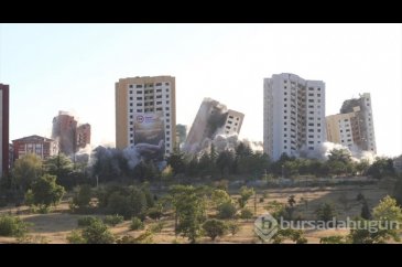 15 katlı 9 bina aynı anda patlayıcıyla yıkıldı

