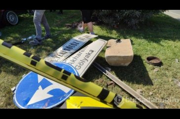 Bursa'da hurdaya dönen araçtan, hafif yaralı kurtuldu