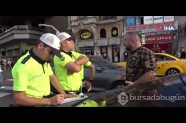 Denetime takılan adam, polis ekiplerini tehdit etti