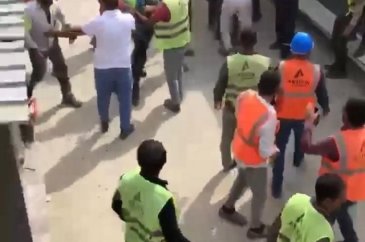 Şantiyede meydan kavgası: İşçiler birbirine girdi