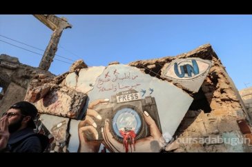 İdlibli grafiti sanatçısı, İsrail'in saldırılarında ölen Filistinli...