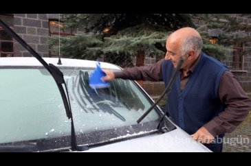 Kars'ta hava sıcaklığı -5 dereceye düştü
