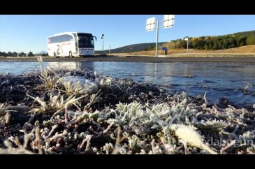 Kars ve Ağrı'da soğuk hava, yükseklerinde ise kar etkili oldu
