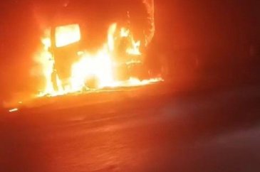Bursa - İstanbul Otoyolu'nda TIR yangını
