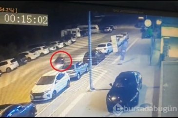 Bursa'da bir kişinin hayatını kaybettiği kazanın kamera görüntüleri...