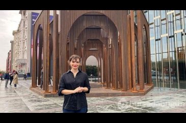 Melek Zeynep Bulut'un AKM'de sergilenen eseri 'Açık Yapıt'a yoğun i...
