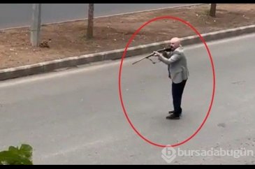 Av tüfeğiyle sokağa çıkıp tehditler savurdu
