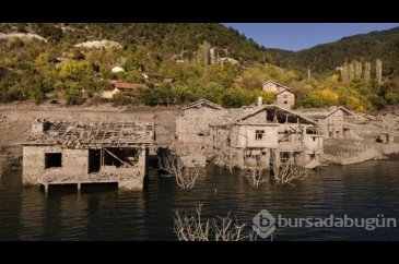 Sular çekildi taş evler görüldü