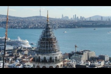 Galata Kulesi'nde restorasyon