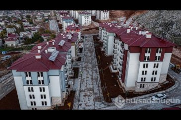 Elbistan'da yükselen afet konutları havadan görüntülendi
