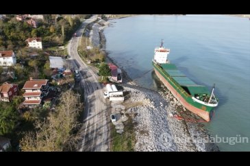 İnebolu sahilinde karaya oturan geminin yakıtının tahliyesine başla...