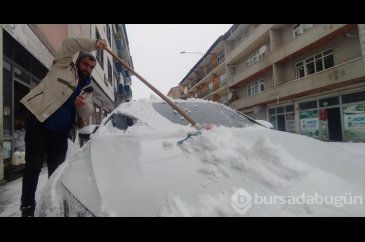Kars'ta kar yağışı etkili oldu
