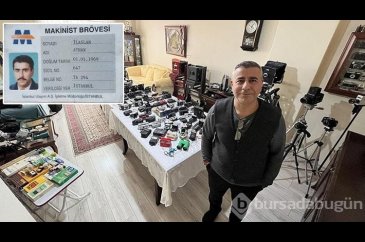 Emekli makinist, 43 yıllık fotoğrafçılık tutkusunu evinde 1000 parç...