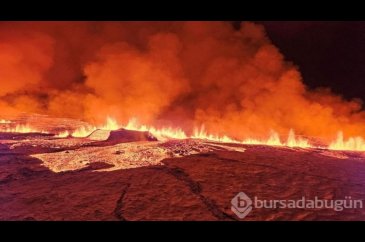 Reykjanes Yarımadası'nda bulunan yanardağ patladı
