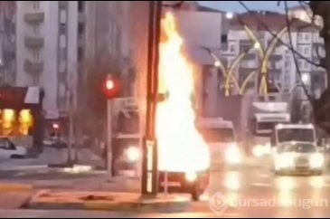 Kontağını çevirdiği otomobil alev aldı! Sürücü yaralandı
