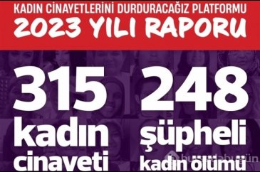 Kadın cinayetlerinde 2023 bilançosu: 11'i Bursa'da olmak üzere 315 ...
