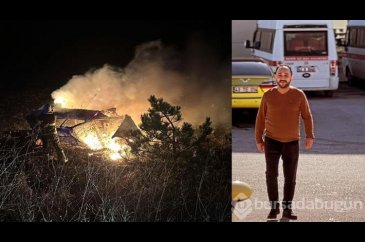 Takla atıp alev alan otomobilde hayatını kaybetti
