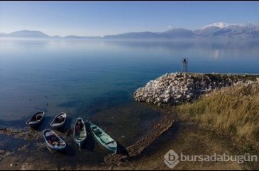 Eğirdir gölünün su seviyesinde azalma görüldü