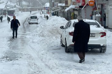 Van Başkale kara teslim oldu