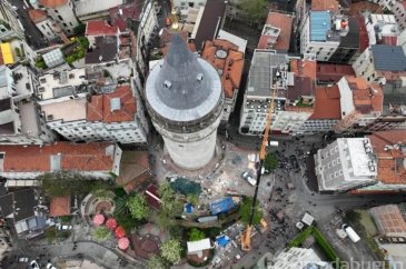 Galata Kulesi'ndeki restorasyonda sona gelindi