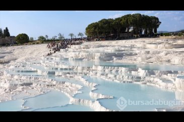 'Beyaz cennet' Pamukkale her mevsim rağbet görüyor
