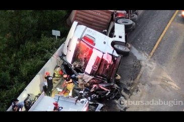 Önce otobüs ve otomobile çarptı, sonra başka bir otomobilin üzerine...