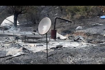 Yanan dağ evinden geriye sadece bunlar kaldı! İşte o eşyalar...