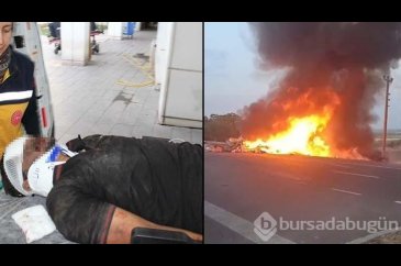 Lastiği patlayınca tır devrildi! Şoför ağır yaralandı