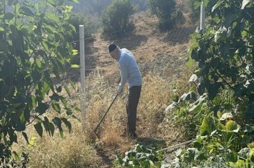 Tehlikeye rağmen eve sıçrayan yangını engellediler!