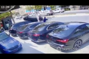 Beylikdüzü'nde ağaca çarpan otomobil takla attı