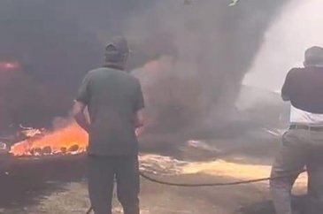 Bursa'da ot yangınında 20 dönüm alan zarar gördü