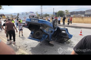 Takla atan araç karşı yöne geçti
